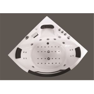 Buy cheap Two Person Sector Corner Whirlpool Bathtub Triangle Jacuzzi Tubs With Glass from wholesalers