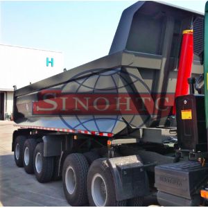 40 - 50 Tons Side Dump Semi Trailer , 35 Cbm Heavy Duty Commercial Dump Trailers