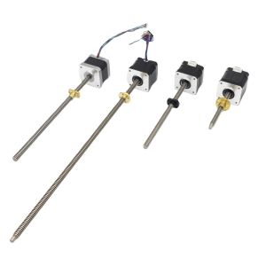 China 2-Phase Nema 17 Linear Stepper Motor with 1A/1A/1.68A/1.5A Current and Customized Screw on sale