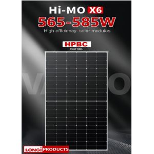 Longi Hi-Mo X6 Solar Panels LR5-72HTH 565-585M 565W 570W 575W 580W 585W HPBC