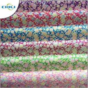 Elegant Printed Faux Leather Fabric Quick Drying Great Visual Effect