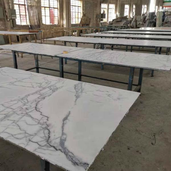 Quality Stone Grain Aluminum Sandwich Panels PVDF Coated Honeycomb Stone Cladding for sale