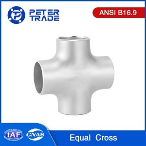 Buy cheap Seamless Equal Cross Stainless Steel Pipe Fitting ASME B16.9 ASTM A403 WP316/316L WP304/304L For Piping Solutions from wholesalers