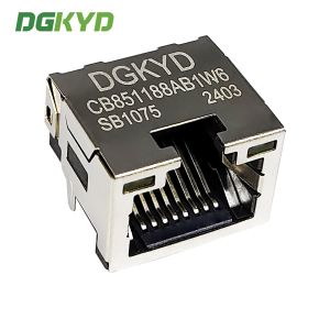 RJ45 Connector SMD Connector Sinking Board 8.5 With Light 8P8C Patch Type