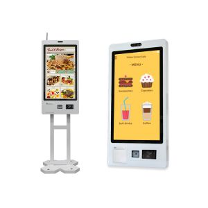 Buy cheap Touch Screen Self Ordering Payment Window Terminal Restaurant Self Checkout Kiosk Machines from wholesalers
