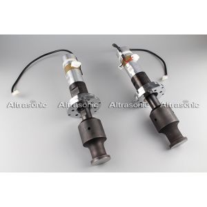 20Khz Ultrasonic Oscillator Transducer With Booster Flange Titanium Sonotrode