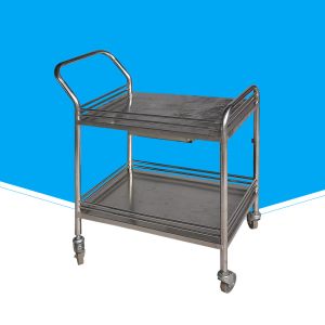 Metal / Electrolytic Plate Hospital Trolley Durable For Surgical Instrument