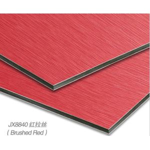 Buy cheap 3mm Red Brushed ACM , aluminium composite panel from wholesalers