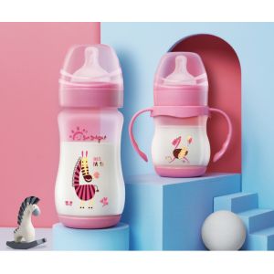 Buy cheap FDA PP Wide Neck Nursing Bottle with double handle BPA Free from wholesalers