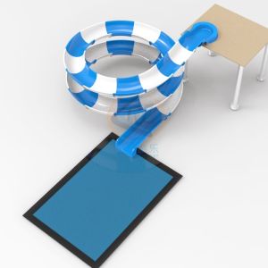 Buy cheap Single Water Park Slide Curved Bright Surface Innovative With Customized Platform Height from wholesalers