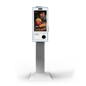 Buy cheap Cateen Food Pos Check Out Kiosk Touch Screen Self Service Ordering Kiosk With Stand from wholesalers