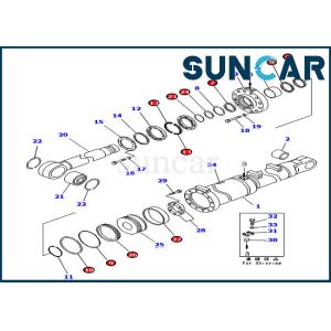 Buy cheap Dozer Sealing 707-99-84050 Blade Tilt Cylinder Seal Kits D475A-5 Komatsu Service Kit from wholesalers