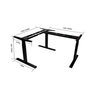 Buy cheap Electric Adjustable Height L Shaped Desk with Triple Motor Design and PANEL Wood Style from wholesalers