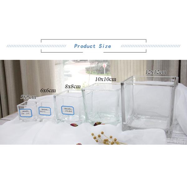 4oz 6oz 8oz 10oz 12oz Empty Matte Frosting Square Glass Candle Jar-Rectangle Glass Candle Jar