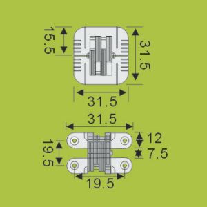 Buy cheap foldable table invisible flap hinge brown Iron and Plastic Hinges from wholesalers