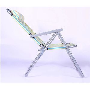 Buy cheap Backpack Beach Chair 5 Positions and Cup Holder Pouch on Side Padded Pillow Storage Bag Lightweight Rustproof from wholesalers