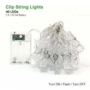 LEDs Photo Clip LED String Light Battery Operated Photo Frame Clip Indoor Light