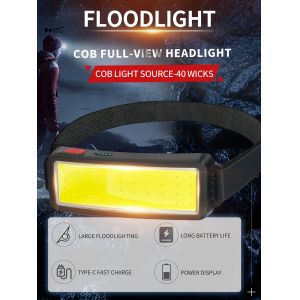 Buy cheap USB Rechargeable COB Headlamp with 50000 Hours Working Time Lightweight and Bright from wholesalers
