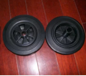 Quality 300mm Wheel Trash Can Replacement Plastic Rim Trash Bin Wheel for sale