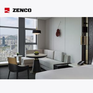 Buy cheap Modern and comfortable hotel bedroom furniture set with solid wood and leather from wholesalers