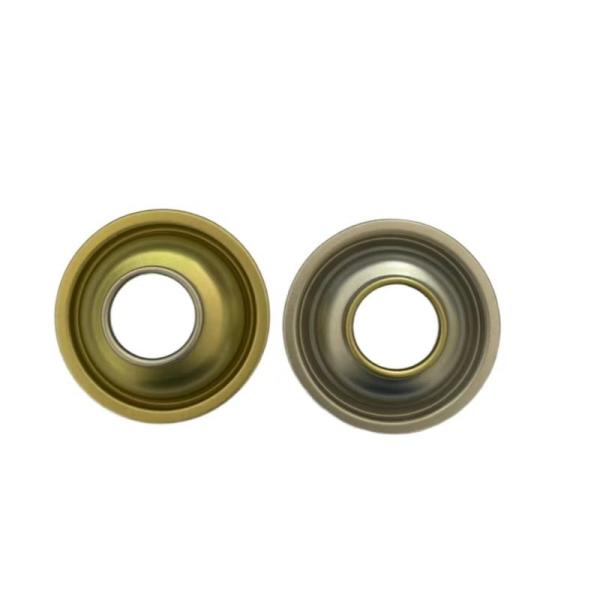 Quality Aerosol Component Diameter 52mm Silver Outside Lacquer Inside Empty Aerosol Cone Dome for sale