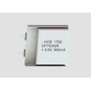 Buy cheap 900mAh 3.0V CP752425 Lithium Pouch Cell from wholesalers