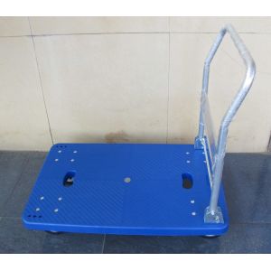 Buy cheap logistic centra foldable plastic trolley with blue / grey , capacity 150kg from wholesalers