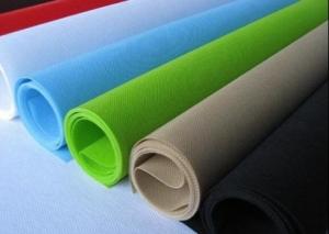 China Blue Color PET Nonwoven Fabric with Customized Print Patterns on sale
