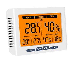 Buy cheap DTH-150 Digital Thermometer Hygrometer, Indoor Room Temperature Humidity Monitor, With Backlight Display And Calibration Function, ABS Material For Household Use from wholesalers