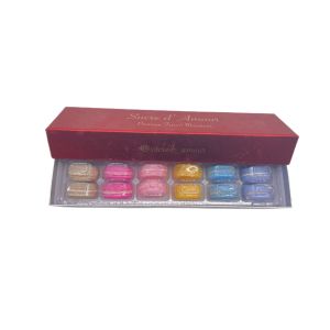 Buy cheap Luxury 12 pcs Macaron Packaging Red Kraft Paper Box With Plastic Inner from wholesalers