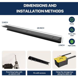 Buy cheap Overhead Storage Bin Rack for 4 Bins Garage Ceiling Rail Storage Bin Ceiling Rails Garage Ceiling Storage Racks from wholesalers