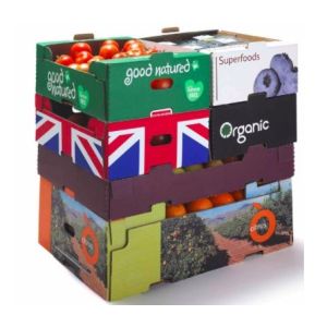 Buy cheap Colorful Vegetables Packing Boxes Custom Corrugated Box For Tomato Packaging product