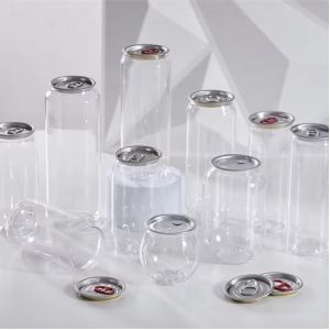 Buy cheap 100 Recyclable Clear Pet Beverage Bottles Energy Drinks Plastic Cans from wholesalers