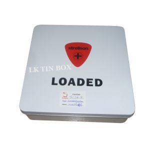 Buy cheap 200mm Printed Square Tin Container Fruit Storage Containers With Pvc Window from wholesalers