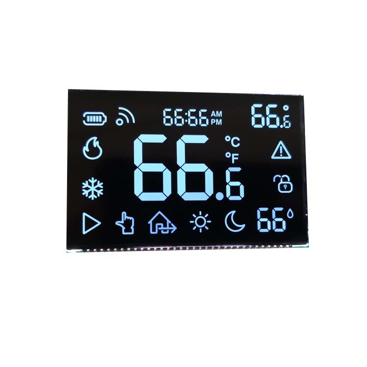 High Contrast Monochrome Lcd Segment Display Negative Black And White Background