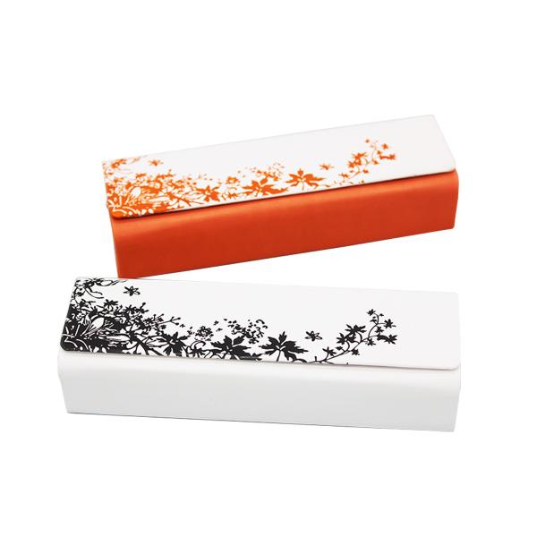 Quality Printing Leaves Pattern Optical Glasses Case Rectangular Magnetic Enclosure for sale