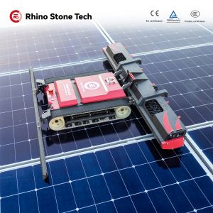 Buy cheap Automatic Remote Control Solar Panel Cleaning System Crawler Robot for PV Power Dust Removal Solution from wholesalers
