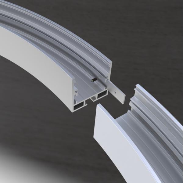Buy cheap 35*35mm Circular LED Profile Strip Extrusion Anodized Aluminium Alloy from wholesalers