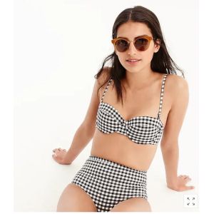 Buy cheap underwire bikini top in matte gingham from wholesalers
