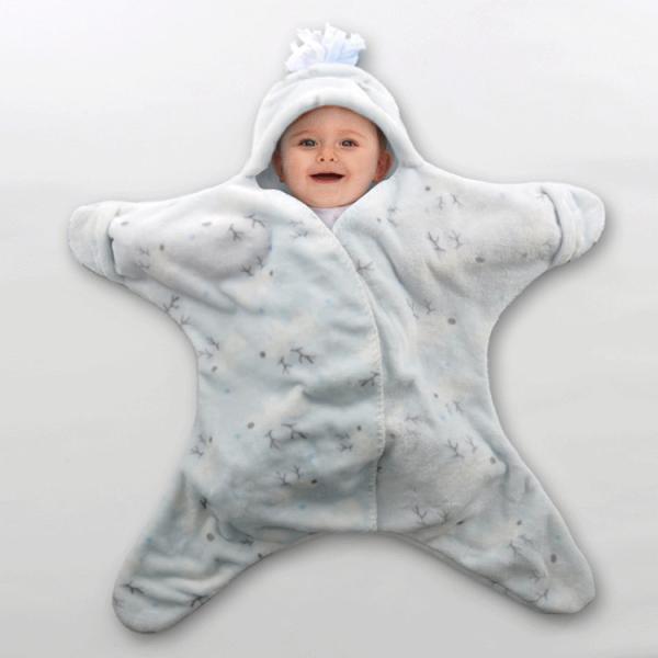 Adjustable Fleece Swaddle Blanket Ultra Soft Customized Polyester Wrap Swaddle