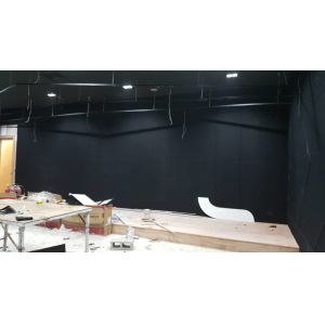 Buy cheap 2/2/0.5mm Formica Laminate Black Color Microperforated Wooden Sound Absorbing Acoustic Panels from wholesalers