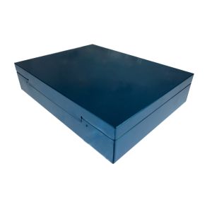 Buy cheap Large Printed Metal Rectangular Tin Cans With Bottom Rolled In Edge from wholesalers