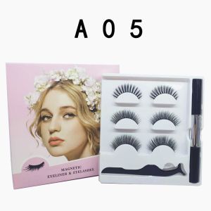 Buy cheap 2 Pairs Liquid Eyeliner Magnetic Lashes , 3D Reusable Makeup False Lashes from wholesalers