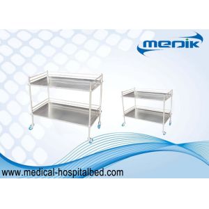 Buy cheap Two Shelves Stainless Steel Instument  Trolley With Four Blue Silent Castors from wholesalers