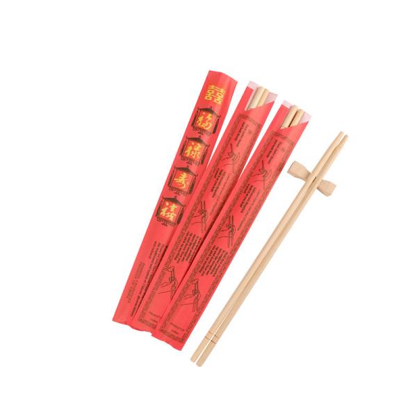 Buy cheap 100% Natural Round Bamboo Disposable Chopsticks With Semi Paper Sleeve from wholesalers