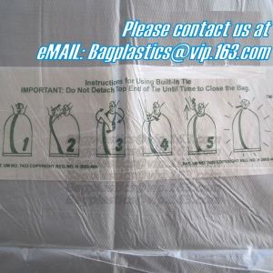 Compostable Trash Bags biodegradable custom logo printed, Carrier Punch Hole