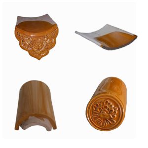 Buy cheap Garden Gazebo Roof Style Ceramic Roof Tiles Chinese Style Glazed from wholesalers