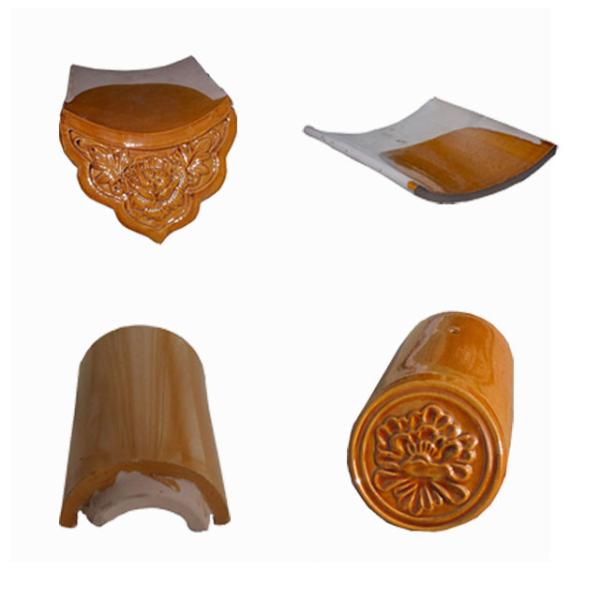 Quality Garden Gazebo Roof Style Ceramic Roof Tiles Chinese Style Glazed for sale