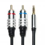 Buy cheap Factory oulet RCA 3.5MM Audio Cable Red Blue Rim PCV Cover Plated Alloy For CD TV Soundbar from wholesalers