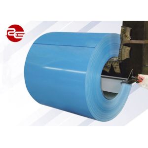 Buy cheap Colour Coated Steel Coils With CRC Material , Blue PPGI Color Coated Sheets from wholesalers